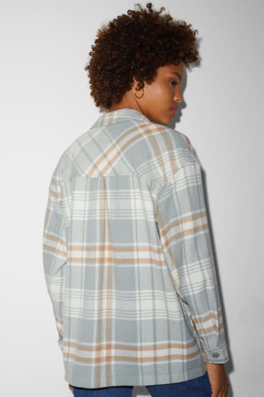 Clockhouse femme - CLOCKHOUSE - veste-chemise en flanelle - à carreaux - vert menthe