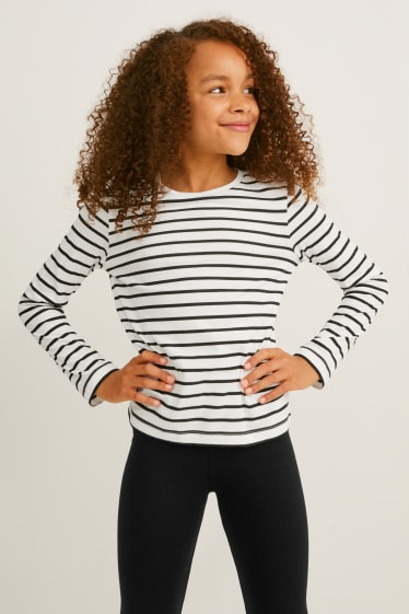 Niñas - Pack de 5 - camisetas de manga larga - negro