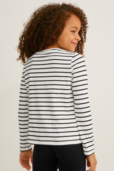 Niñas - Pack de 5 - camisetas de manga larga - negro