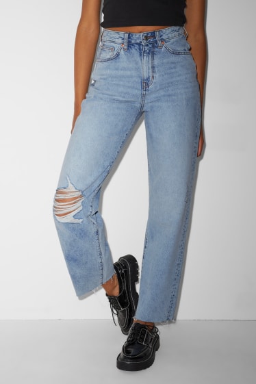 Clockhouse Girls - CLOCKHOUSE - loose fit jeans - high waist - denim-light blue