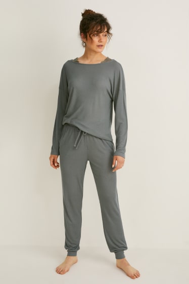 Donna - Pantaloni pigiama - verde scuro