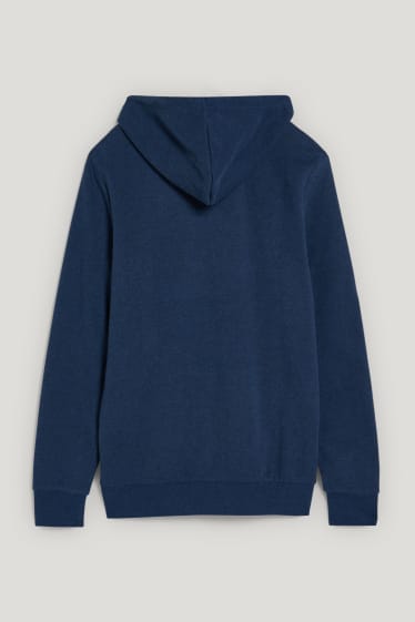 Herren - Hoodie - blau-melange