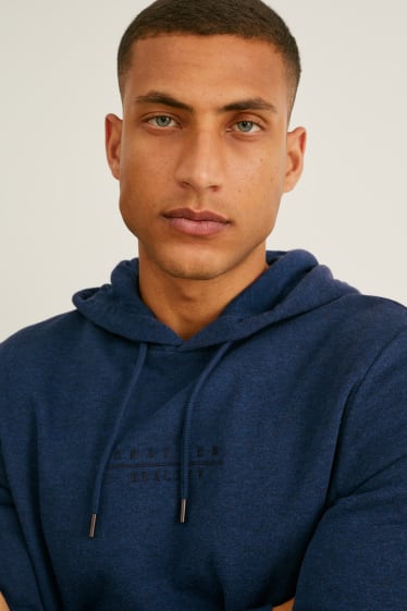 Herren - Hoodie - blau-melange