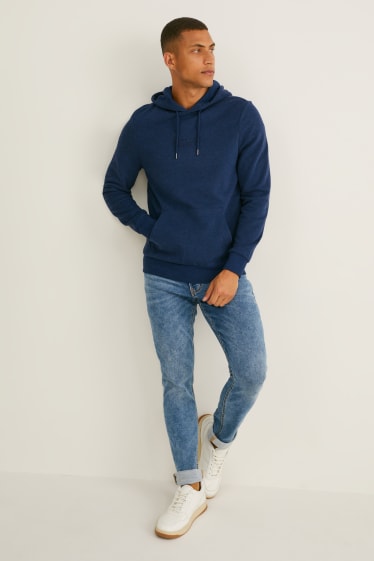 Herren - Hoodie - blau-melange