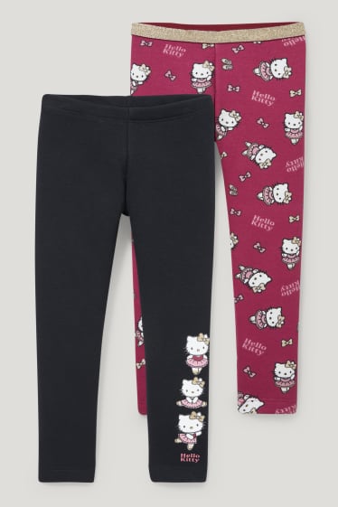 Toddler Girls - Set van 2 - Hello Kitty - thermolegging - zwart