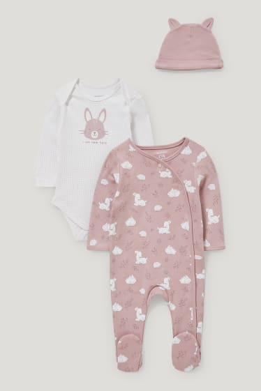 Baby Girls - Erstlingsset - 3 teilig - rosa