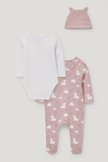 Baby Girls - Erstlingsset - 3 teilig - rosa