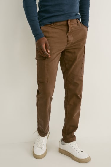 Uomo - Pantaloni cargo - tapered fit - kaki