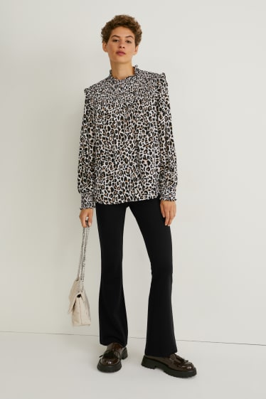 Femmes - Chemisier - à motif - beige