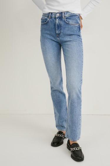 Dona - Straight jeans - high waist - texà blau clar