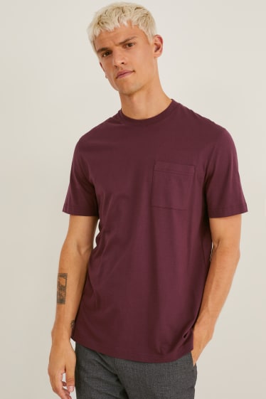 Uomo - T-shirt - bordeaux