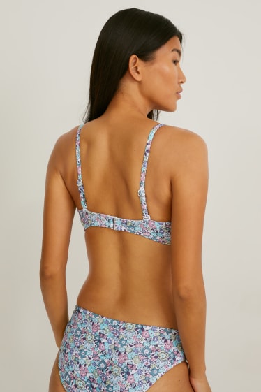 Damen - Bikini-Top mit Bügel - wattiert - LYCRA® XTRA LIFE™ - geblümt - mintgrün