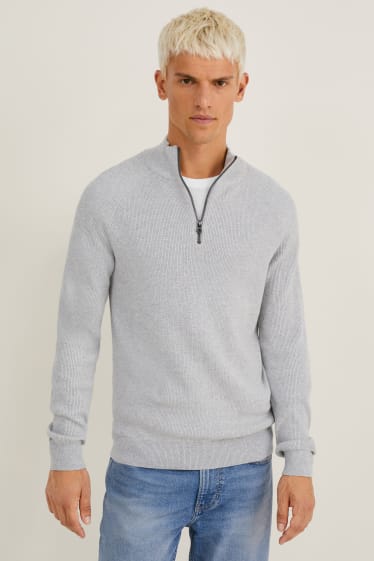 Uomo - Maglione - grigio chiaro melange