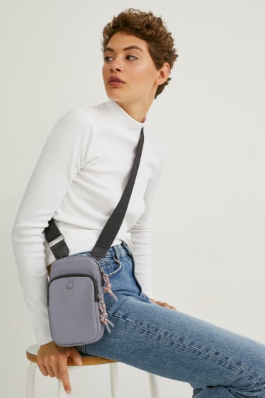 Dames - Smartphonetasje - gerecycled materiaal - grijs