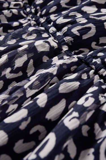 Mujer - Vestido de chifón - estampado - azul oscuro / gris