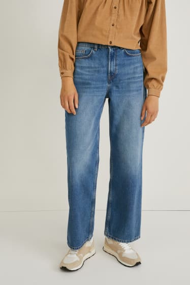 Dona - Relaxed jeans - waist - texà blau