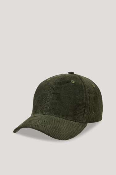 Men - Corduroy cap - dark green