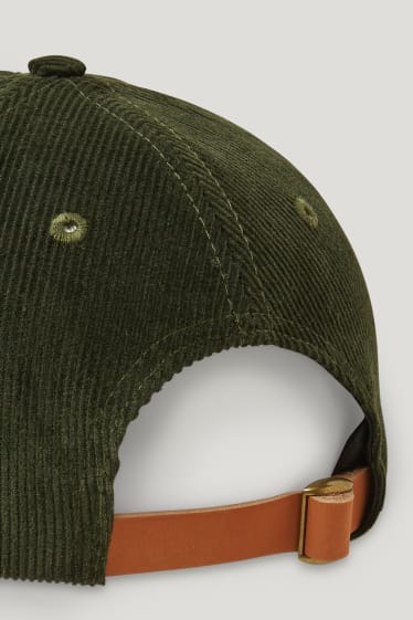 Men - Corduroy cap - dark green