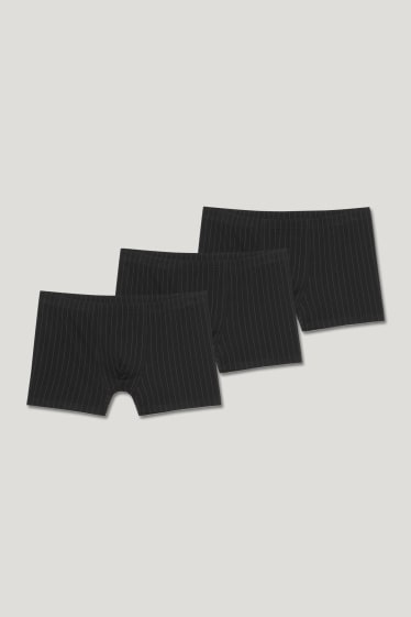 Uomo XL - Confezione da 3 - boxer aderenti - a righe - nero