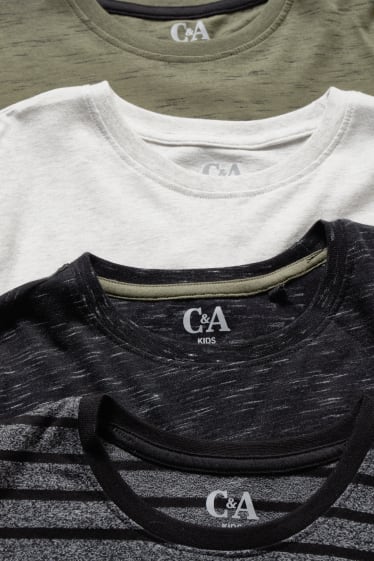 Niños - Tallas extendidas - pack de 4 - camisetas de manga larga - azul oscuro