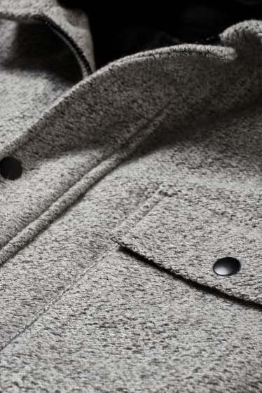 Exklusiv Online - CLOCKHOUSE - Hemdjacke mit Kapuze - hellgrau-melange