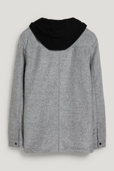 Exklusiv Online - CLOCKHOUSE - Hemdjacke mit Kapuze - hellgrau-melange