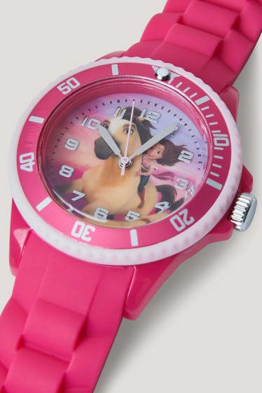 Filles - Spirit - montre-bracelet - blanc / rose