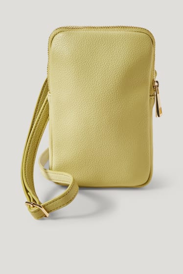 Dames - Smartphonetasje - imitatieleer - lichtgroen