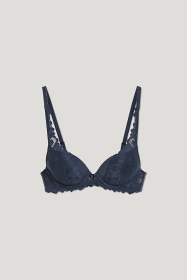 Women - Underwire bra - PLUNGE - padded - dark gray