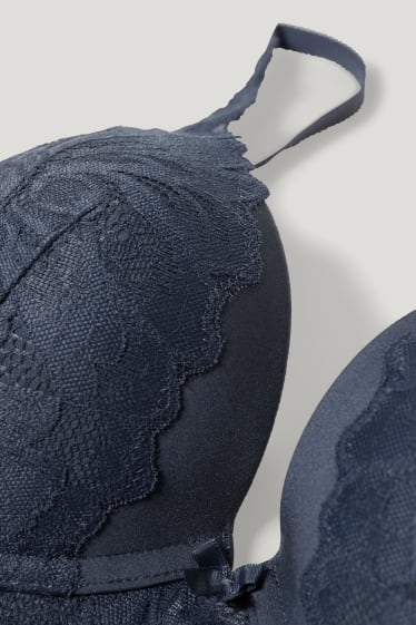 Women - Underwire bra - PLUNGE - padded - dark gray