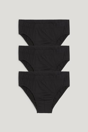 Herren - Multipack 3er - Slip - schwarz