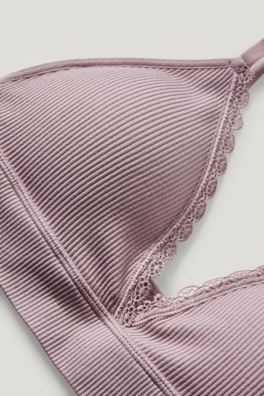 Femei - Bralette - vătuit - violet deschis