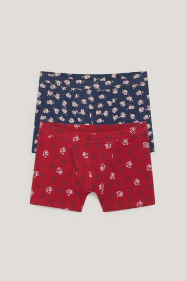 Bărbați - Multipack 2 buc. - chiloți boxer - LYCRA® - roșu / albastru închis