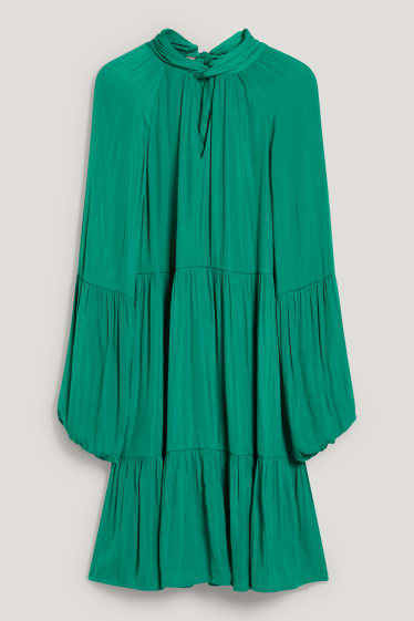 Mujer - Vestido de línea evasé - verde