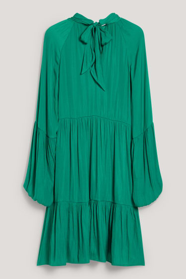 Mujer - Vestido de línea evasé - verde