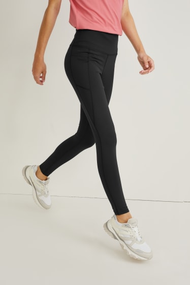 Femmes - Legging de sport - matière compressive - yoga - 4 Way Stretch - noir
