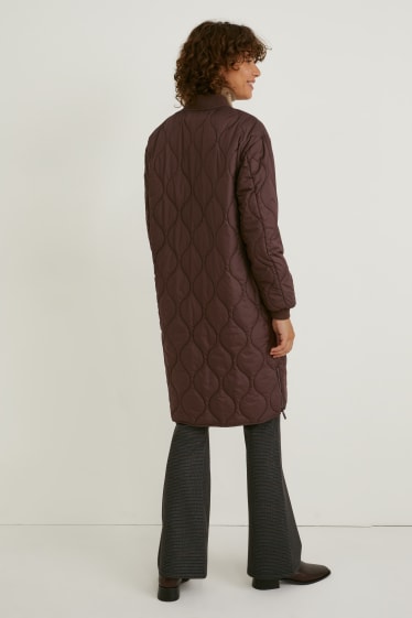 Donna - Cappotto trapuntato - marrone scuro