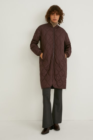 Donna - Cappotto trapuntato - marrone scuro