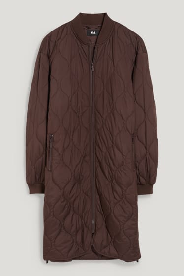 Donna - Cappotto trapuntato - marrone scuro