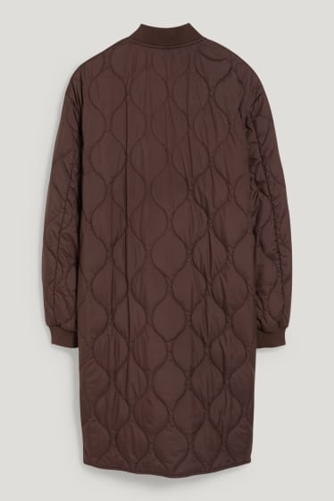 Donna - Cappotto trapuntato - marrone scuro