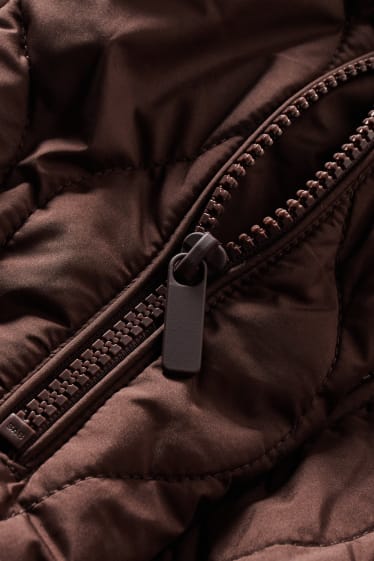 Donna - Cappotto trapuntato - marrone scuro