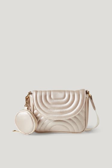 Toddler Girls - Set - shoulder bag and purse - faux leather - cremewhite