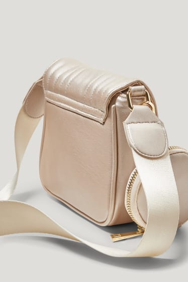 Toddler Girls - Set - shoulder bag and purse - faux leather - cremewhite