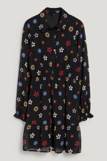 Clockhouse Girls - CLOCKHOUSE - Kleid - geblümt - schwarz