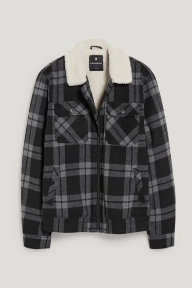 Clockhouse homme - CLOCKHOUSE - veste - à carreaux - noir / gris