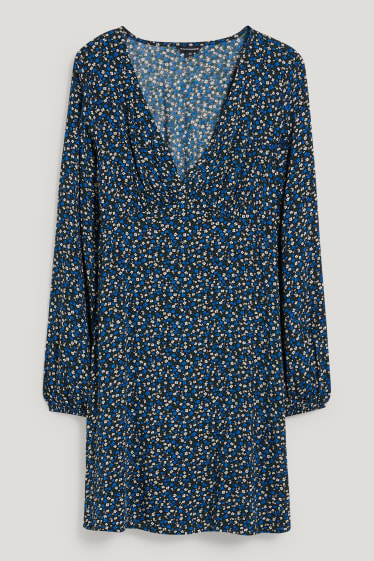Clockhouse Girls - CLOCKHOUSE - jurk - gebloemd - blauw / zwart