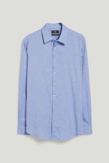 Mężczyźni - Koszula biznesowa - slim fit - kołnierzyk kent - dobrze się prasuje - jasnoniebieski