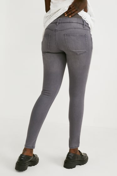 Dámské - Těhotenské džíny - skinny jeans - LYCRA® - džíny - šedé
