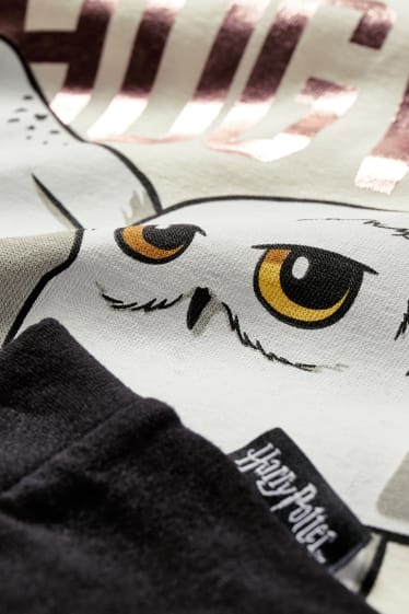 Niñas - Tallas extendidas - Harry Potter - set - sudadera con capucha y leggings - negro / blanco