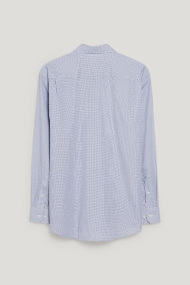 Uomo - Camicia business - regular fit - colletto all'italiana - maniche ultracorte - azzurro